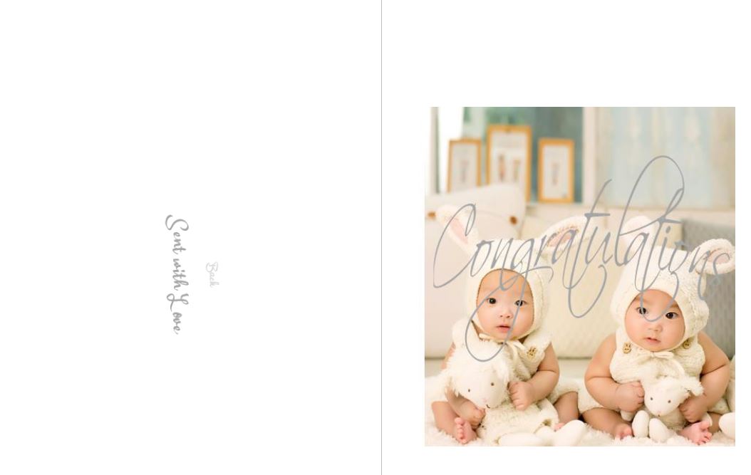 Printable-Congratulations 3 [Half Fold Greeting Card/PDF]