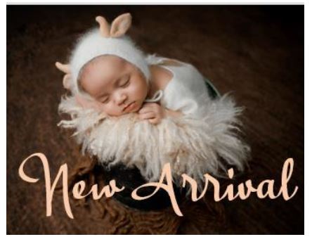 Printable-New Arrival Boy Girl [Post Card Size /PDF]