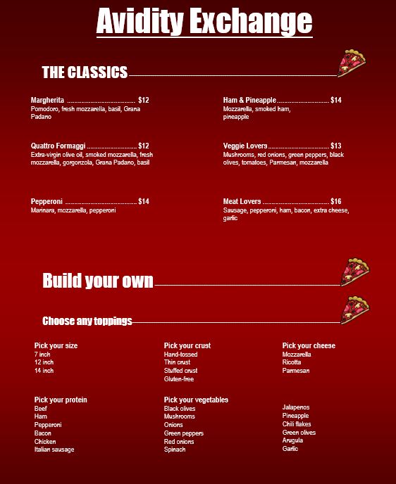 Printable [WORD]-Menu