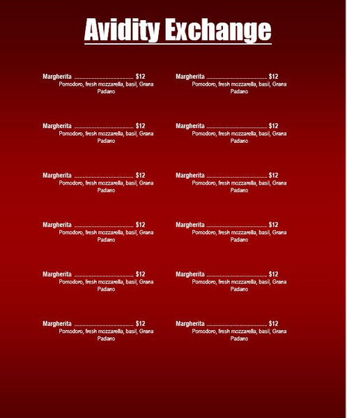 Printable [WORD]-Menu