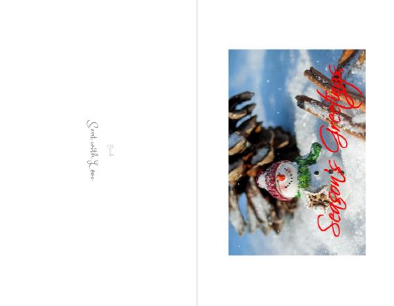 Printable-Seasons Greetings  2 [Greeting Card/ PDF]