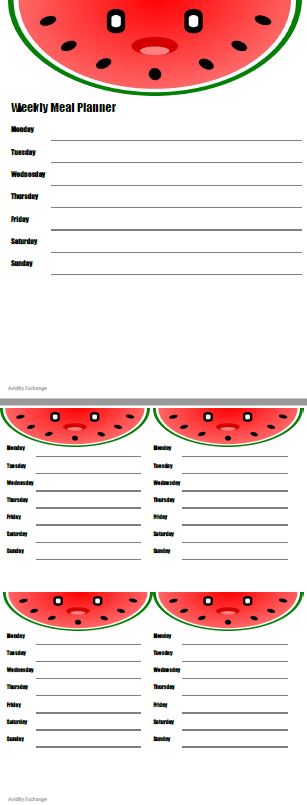 Printable [PDF]-Meal Planner 12