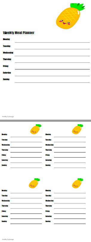 Printable [PDF]-Meal Planner 14