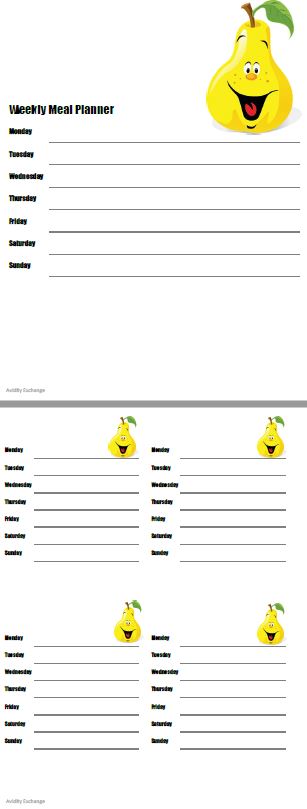 Printable [PDF]-Meal Planner 15