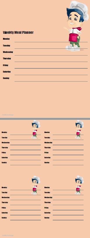 Printable [PDF]-Meal Planner 22
